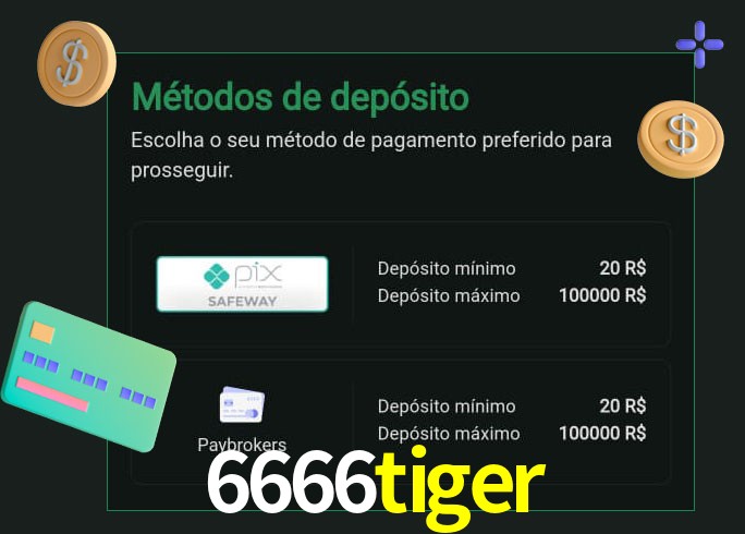 O cassino 6666tiger oferece uma grande variedade de métodos de pagamento